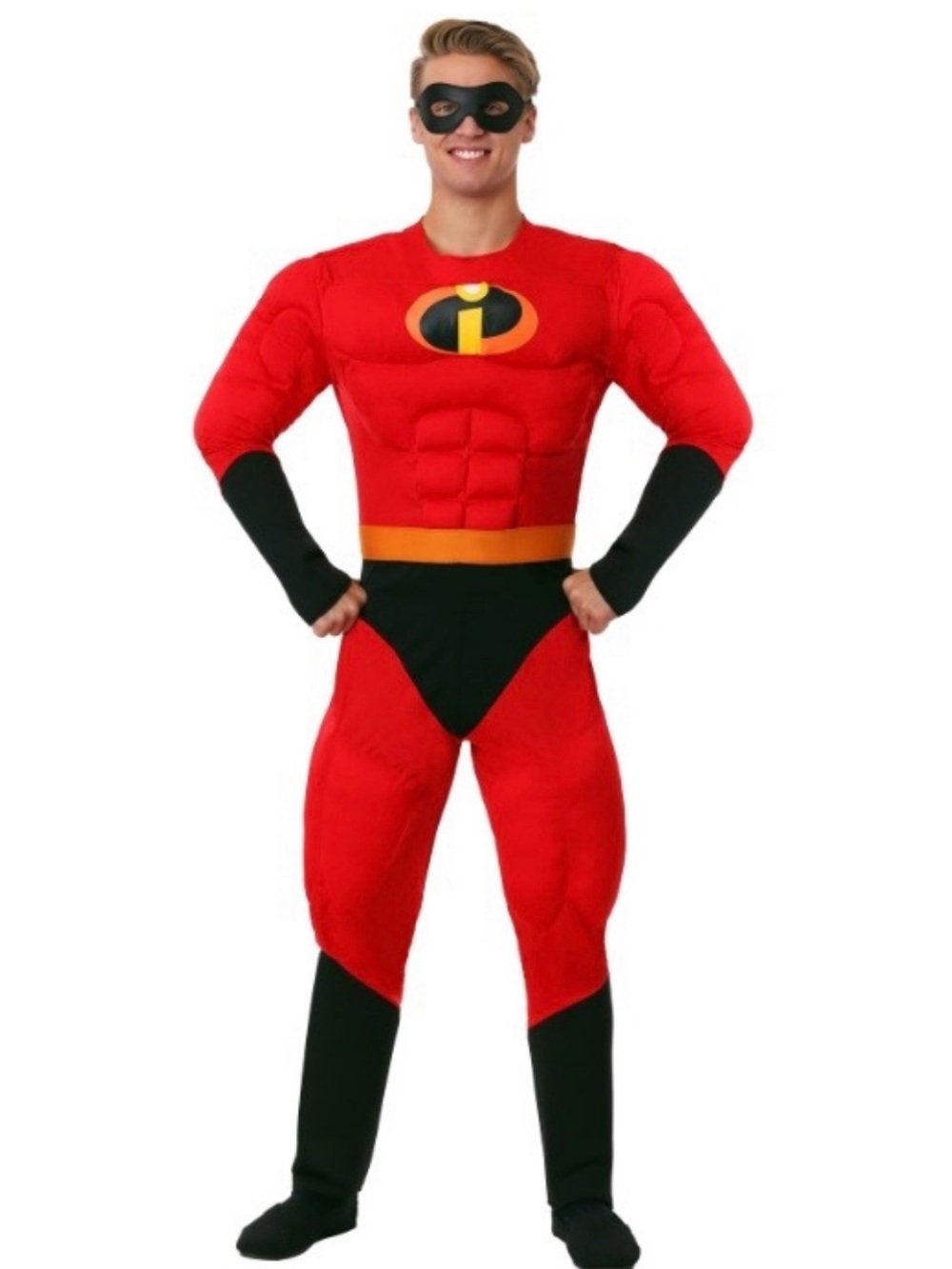 Disney Pixar Mr. Incredible Muscle Halloween Costume Adult Large 42–46
